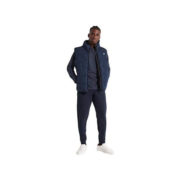 SuperDry Hoodie Sport Puffer Uden Ærmer Blå S
