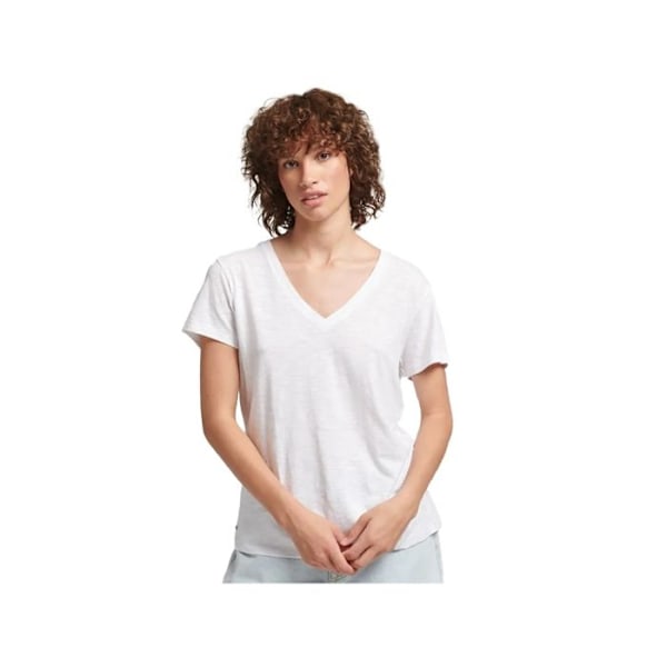 T-paita lyhyet hihat Studios slub v-aukko tee optinen - Superdry Vit 38
