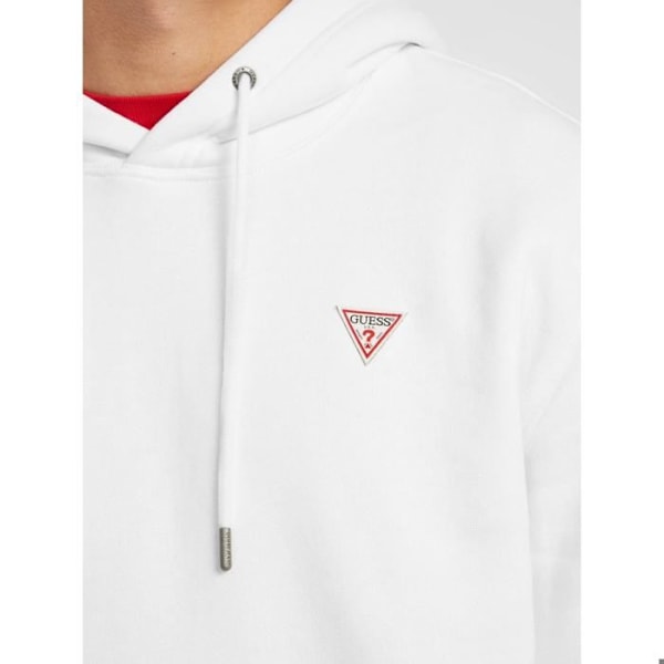 Guess slim fit hættetrøje med mini trekant rent vitt XS