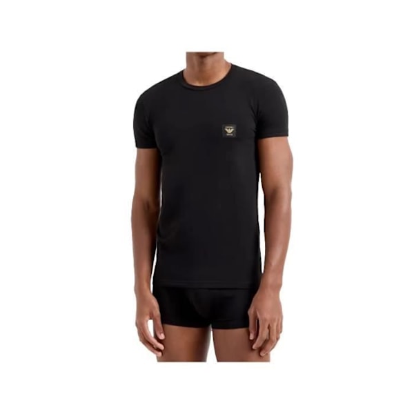 T-shirt Emporio Armani Herre Pakke GA ørn Sort Bomuld - M