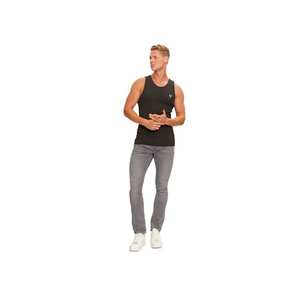 Guess Herrtanktop Pack x2 mini triangel Svart Bomull Svart M
