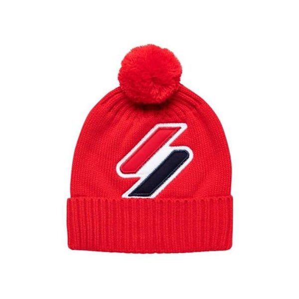 Bonnet Superdry Mies Classic logo Punainen Akryyli Röd Unik storlek