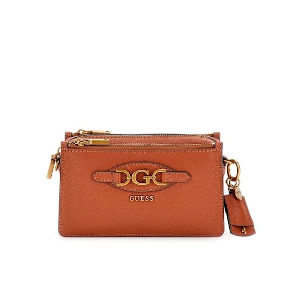 GUESS Axellång axelväska i brunt för kvinnor - Malva Status Crossbody Amber 280392 kastanj