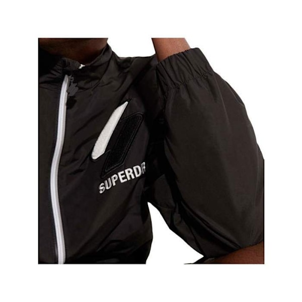 Superdry Track Jakke - Sort - Herre - Langærmet - Lynlås - Knaplukning lommer Svart M