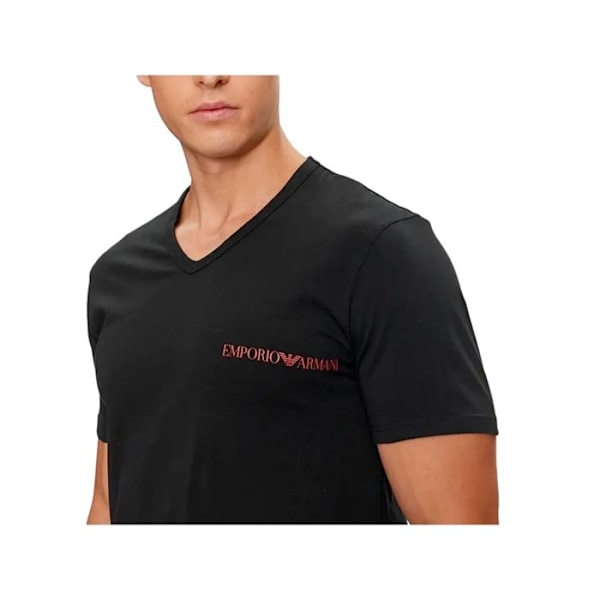 T-shirt Emporio Armani Herre Pack x2 Crew Sort Bomuld Svart M
