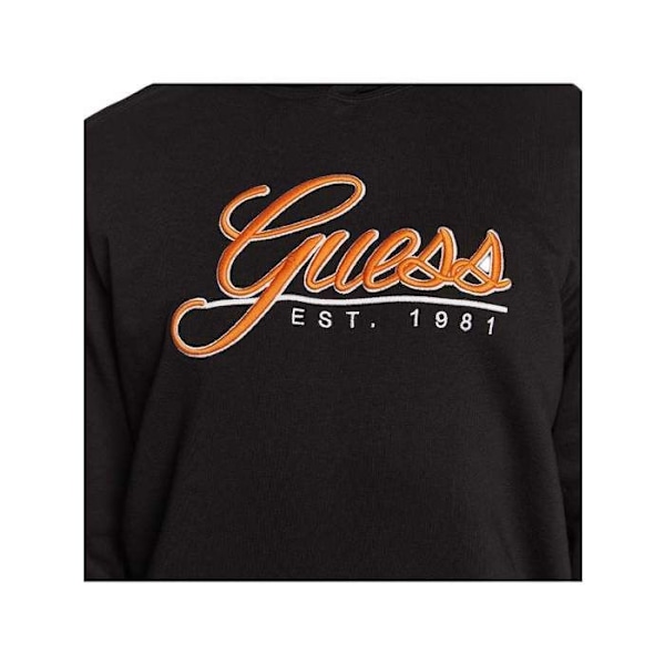 Sweatshirt med hætte og broderet logo - Guess jeans - Mand Svart S