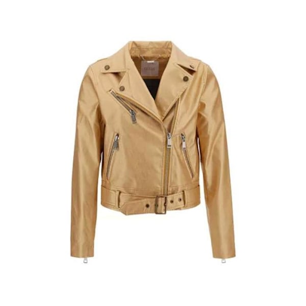 Veste moto similicuir femme Guess Lana - gold foil combo - XL guldfolie combo M