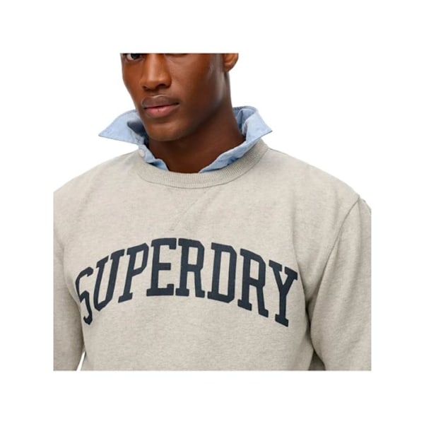 Sweat Superdry Herr Athletic Essentials Grå Bomull Grå M