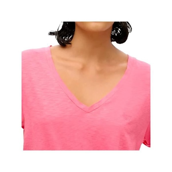 T-shirt Superdry Dam Slub Broderad Ros Coton - XS