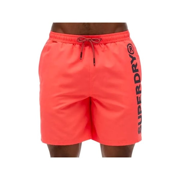 Kort badbyxor Sport grafisk 17 simbyxor het korall - Superdry - S