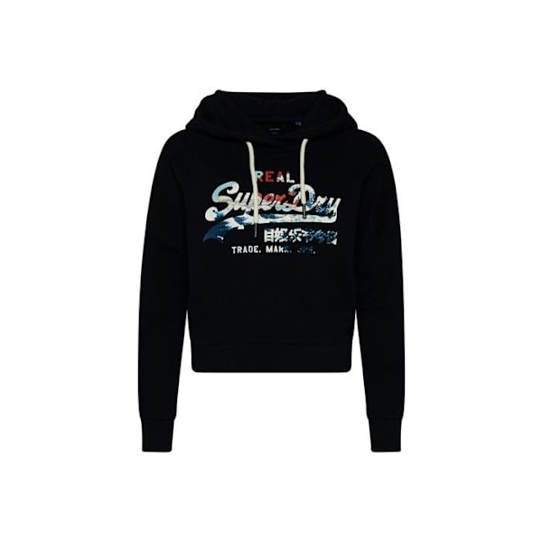 Sweat Superdry Kvinna Vintage logotyp klassisk Blå Bomull Blå XS