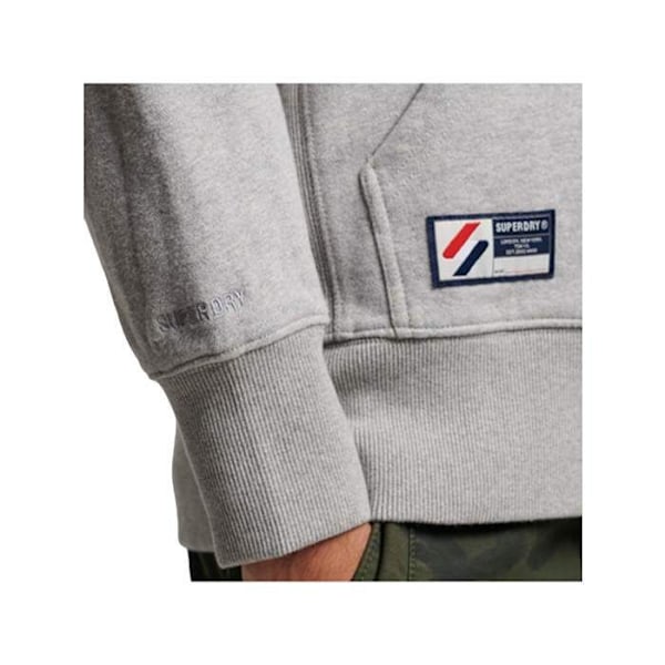 Sweat Superdry Herre løs Essential Logo Grå Bomuld Grå S