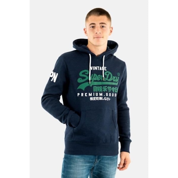 SuperDry VL NS Huppari - Miehille - Sininen - Pitkät hihat Blå M