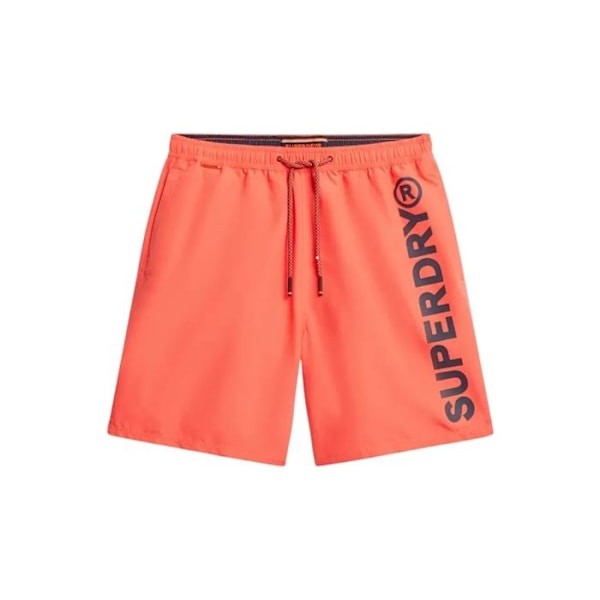 Kort badbyxor Sport grafisk 17 simbyxor het korall - Superdry - S