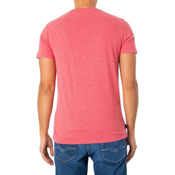 T-paita mies SUPERDRY - malli M1011245A 9VS - vaaleanpunainen - pyöreä kaula-aukko - lyhyet hihat - normaali malli Rosa XL