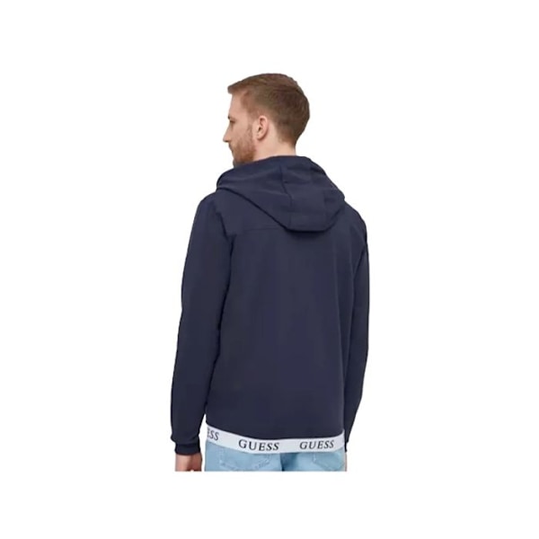 Sweatshirt med lynlås og logo - Guess jeans - Mand Blå S