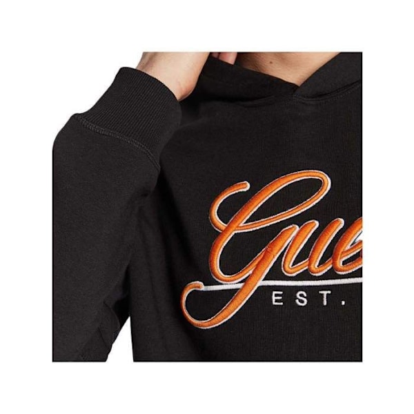 Huvtröja med broderad logotyp - Guess jeans - Herr Svart XXL