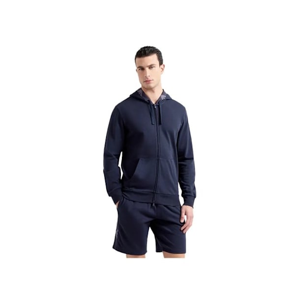 Sweat Emporio Armani Homme Ligne Aigle Bleu Coton Blå XL