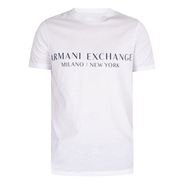 T-paita Miehet - ARMANI EXCHANGE - Valkoinen - Rintalogolla - Pyöreä kaula-aukko - Lyhyet hihat Vit M