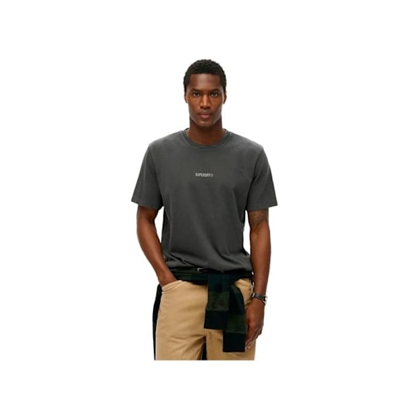 T-shirt Superdry Herr Mikro Grafik Svart Bomull Svart M