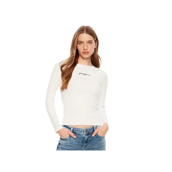 T-shirt Guess Dame Regular Hvid Bomuld Vit M