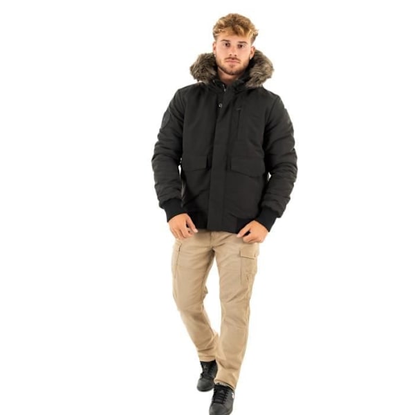 Superdry Everest Hooded 12A - Jet Black - Miehet Svart jag