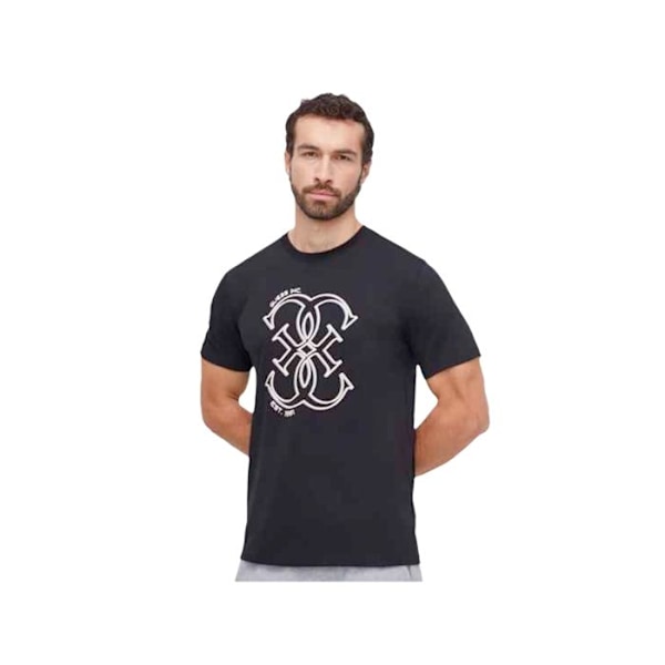 T-paita 100 % puuvillaa suurella logopainatuksella - Guess jeans - Miehet Svart M
