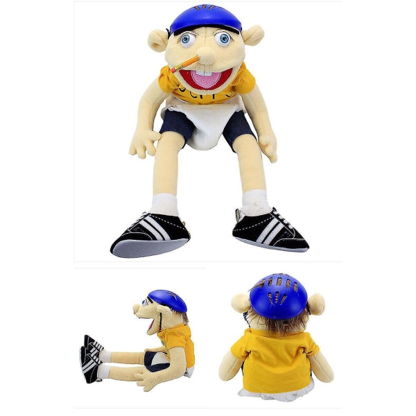 58 cm Jeffy Hat Hand Puppet Game Fyllda docka Barngåvor