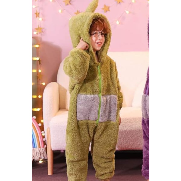 Anime Teletubbies Kostume Børn Pyjamas Sovetøj Jumpsuit green 85-105cm