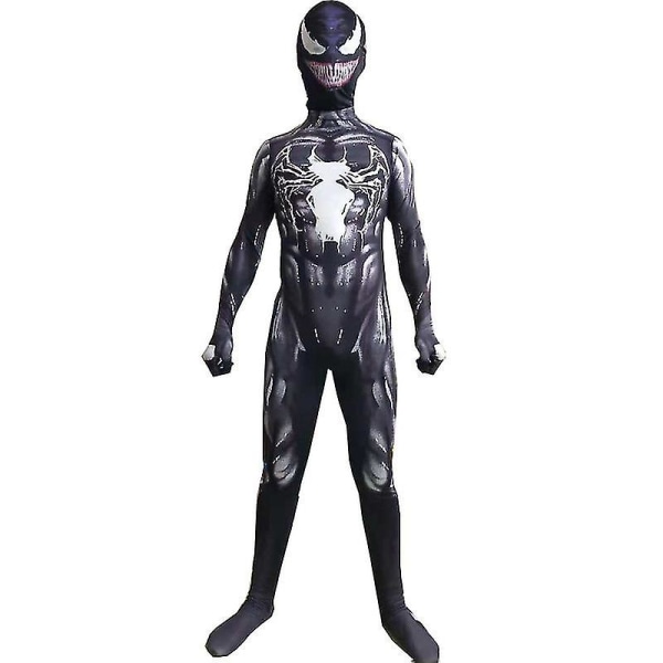 Barn Gutter Venom Spider-man Cosplay Kostyme Fest Jumpsuit Finkjole 120-130cm