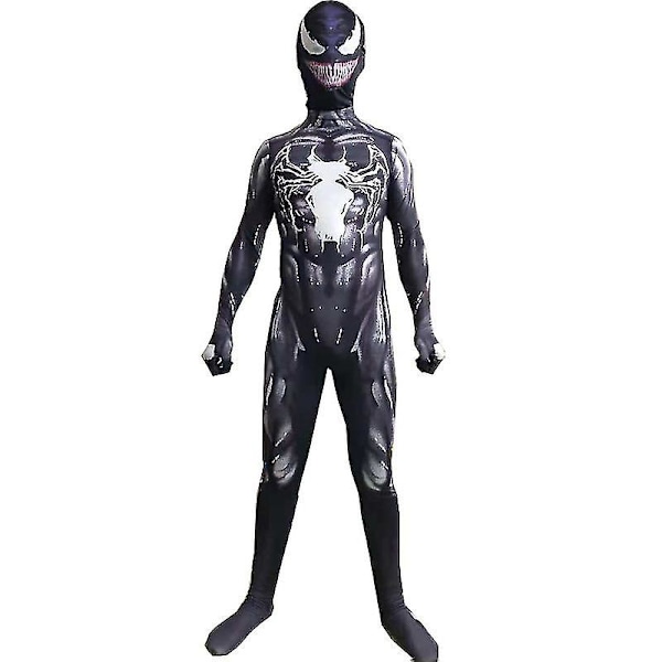 Barn Pojkar Venom Spider-man Cosplay Kostym Party Jumpsuit Finklänning 100-110cm