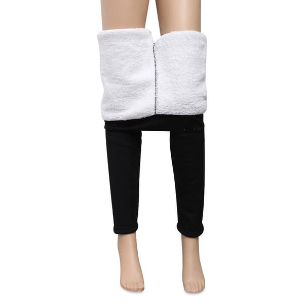 Fleecefodrade Leggings Vinter Leggings GRÅ Grey 3XL