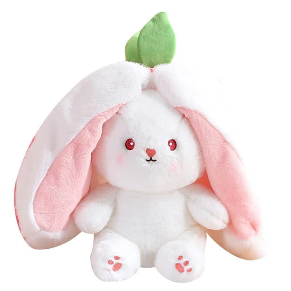 Mub- Variable strawberry rabbit plush doll multi-form cute carrot rabbit plush toy 1 1 35Cm