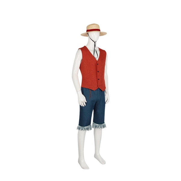 Anime Monkey D Luffy Cosplay kostym XL