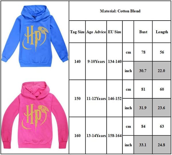 Hogwarts Harry Potter Barnetrøye Genser Pullover Hoodie black 140cm