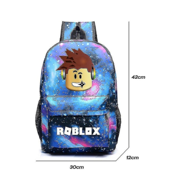 Roblox Ryggsäck Ryggsäck Skolväska För arn Pojkar Flickor Y B