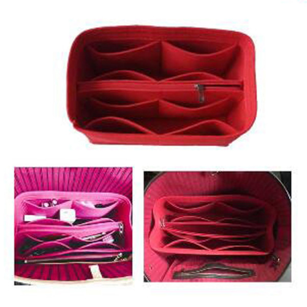 2023 New Best Discount Travel Organizer Handväska Filtväska Tote Liner Handväska Påse Insats Dam 3 storlekar Red Red 22*11*13