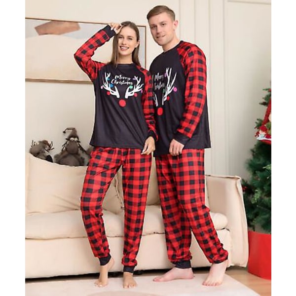 Familie Matchende Voksne Barn Jul Pyjamas Xmas Nattøy Pyjamas Pjs Sett Mom M