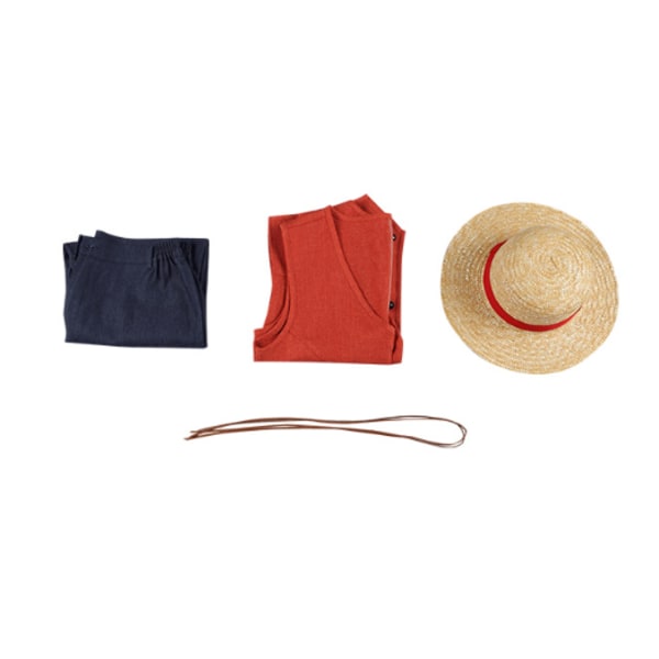 Anime Monkey D Luffy Cosplay kostym 2XL