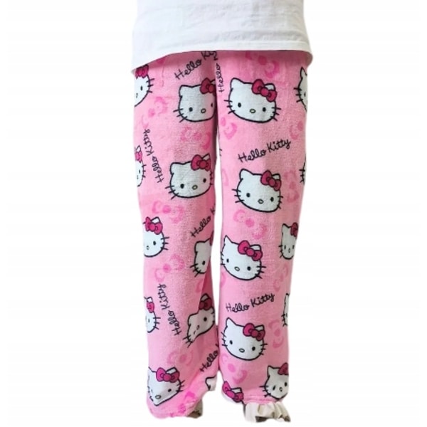 Tegnet HelloKitty flanel pyjamas Plys og tyk isoleringspyjamas til kvinder 5 5 XL