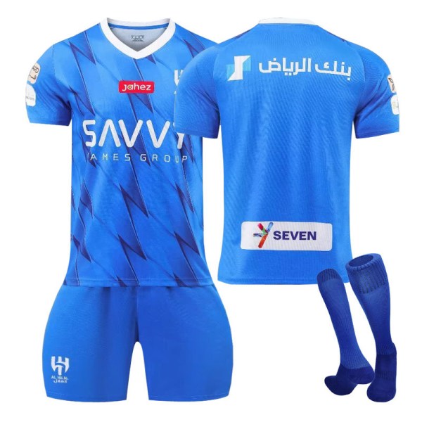 23-24 Saudi League Riyadh New Moon hjemmefotballdrakt blå Neymar nr 10 no number XL