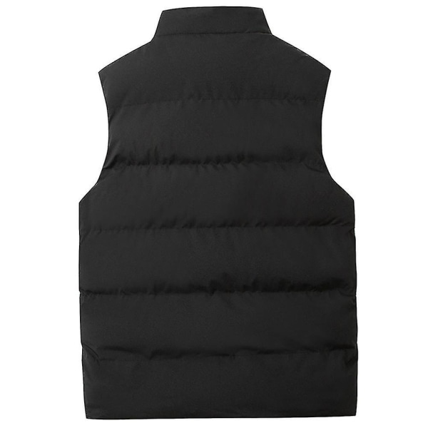 Kevyt ja pakkautuva untuvaliivit miehille, hihaton, tikattu J Black XL