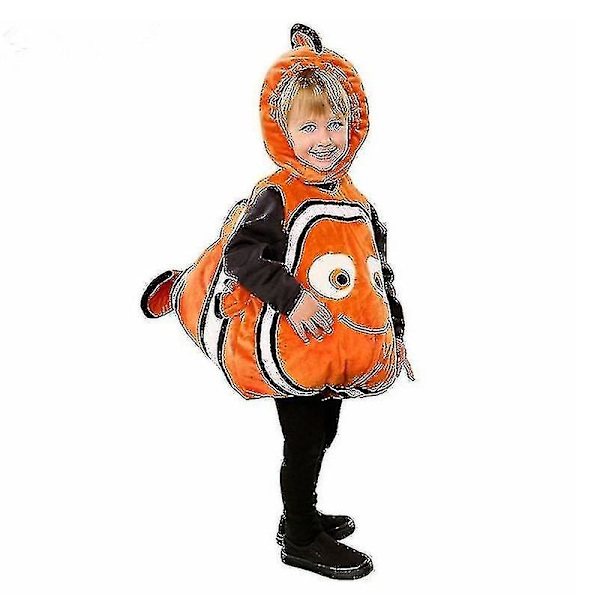 Löydä Nemo -asu, Piirretty Nemo, Klovnikala, Lastenvaatteet S 110CM