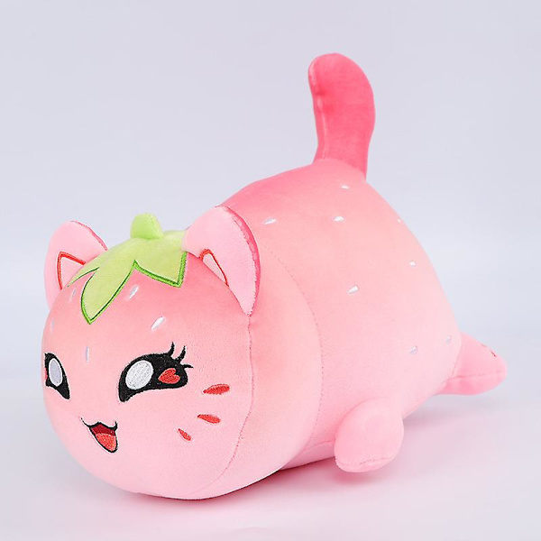 Aphmau Meemeows Plysjleketøy Pommes Frites Burger Matpute Søte Katter Dukke Barn Gave Strawberry cat