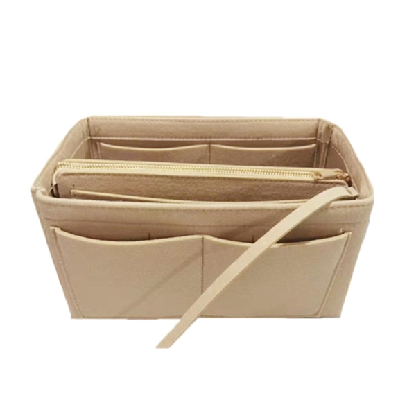 2023 New Best Discount Travel Organizer Handväska Filtväska Tote Liner Handväska Påse Insats Dam 3 storlekar Apricot Apricot 30*17*18