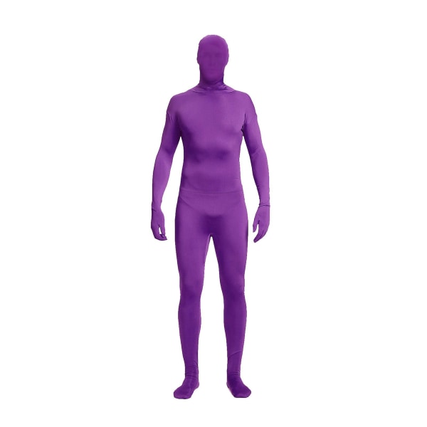 Festdragt Invisible Morph Suit Voksen Herre Dame Fuld Lilla Purple 140CM