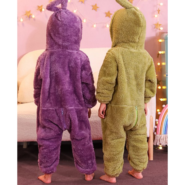 Anime Teletubbies Kostume Børn Pyjamas Sovetøj Jumpsuit green 120-130cm