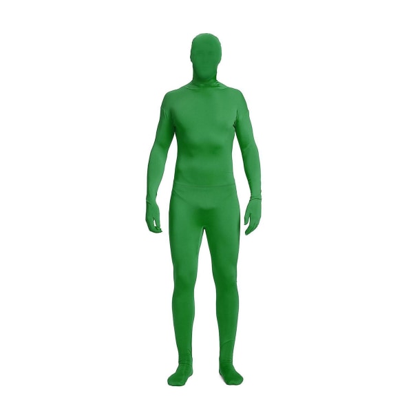 Festdragt Invisible Morph Suit Voksen Herre Dame Fuld Grøn Green 160CM