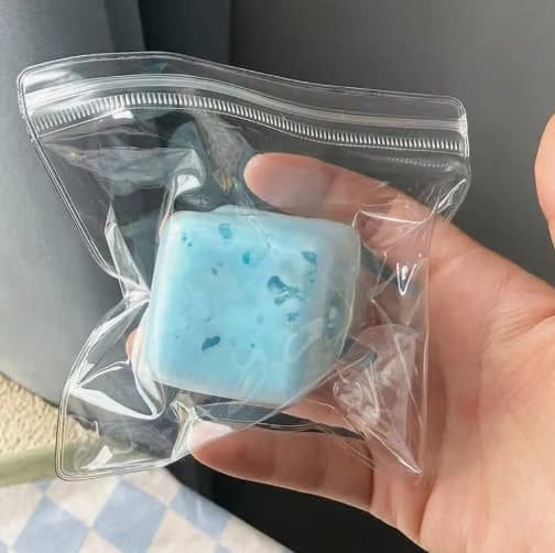 Nya mjuka elastiska klämleksaker, kvadratiska byggklossformade klämleksaker (3 stycken)