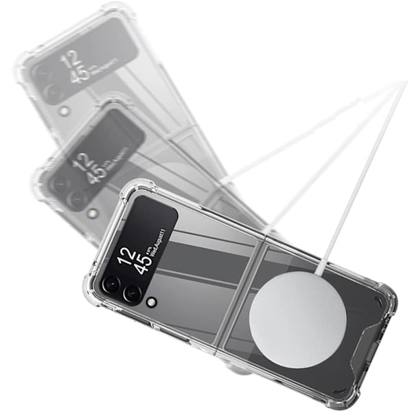 Samsung Galaxy Z Flip 4 - Magnetiskt Skyddsskal Genomskinlig